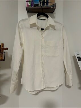 Classic Men's Button-Up Shirt - Ivory